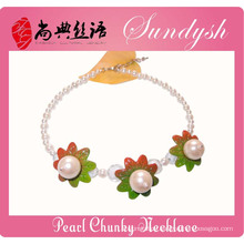 Fancy Kids Jewellery Handmade Big Pearl Children Necklaces